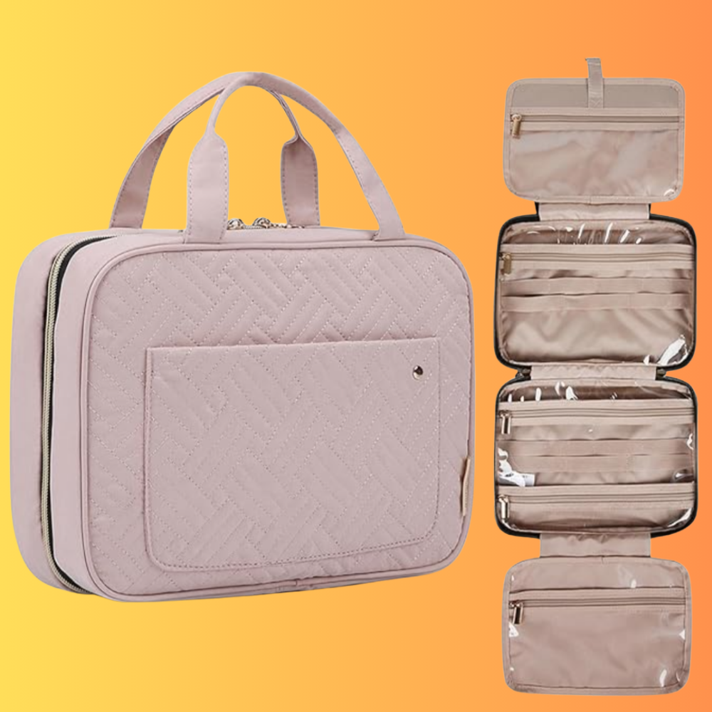 Hanging toiletry bag