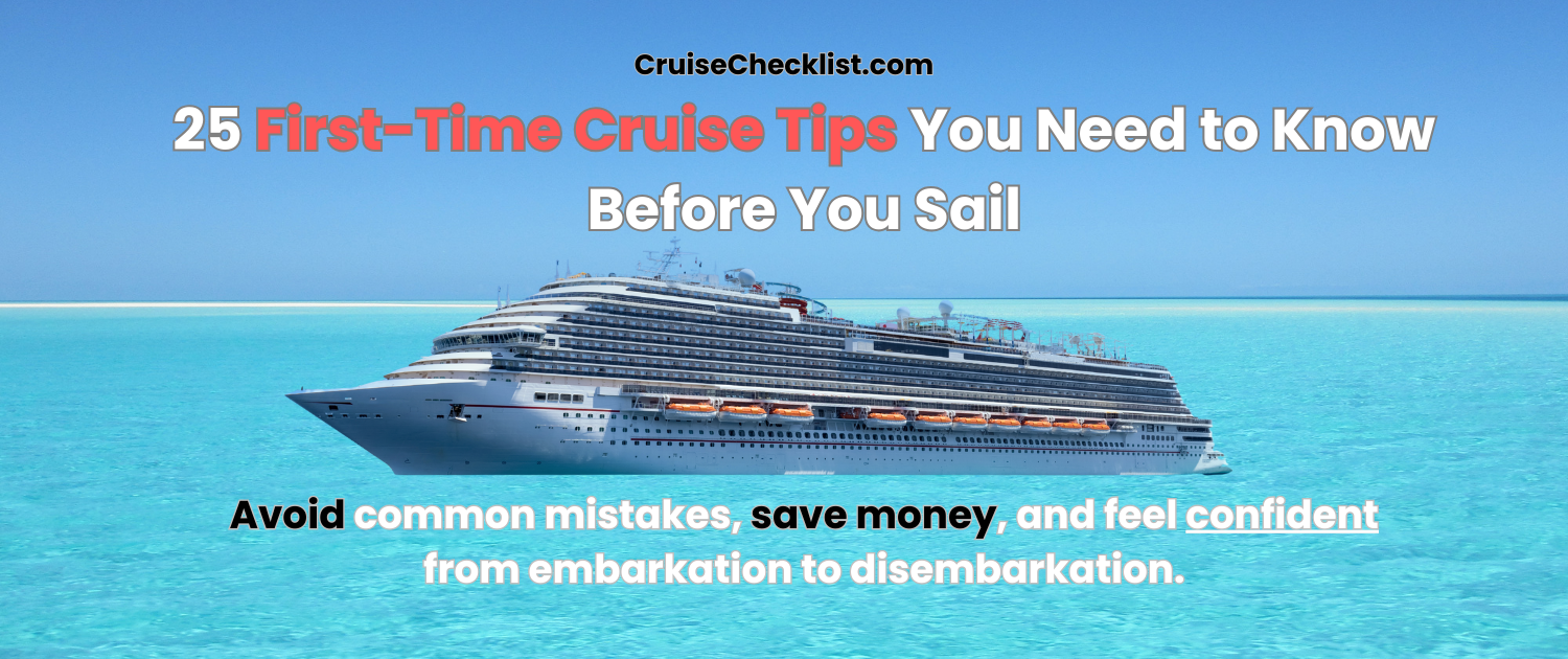 First time cruise tips for beginners on cruise ship deck