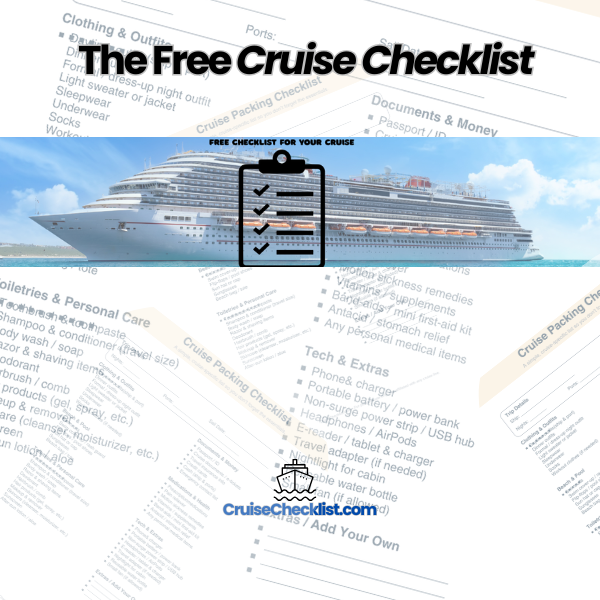 Free cruise packing checklist printable for first-time cruisers