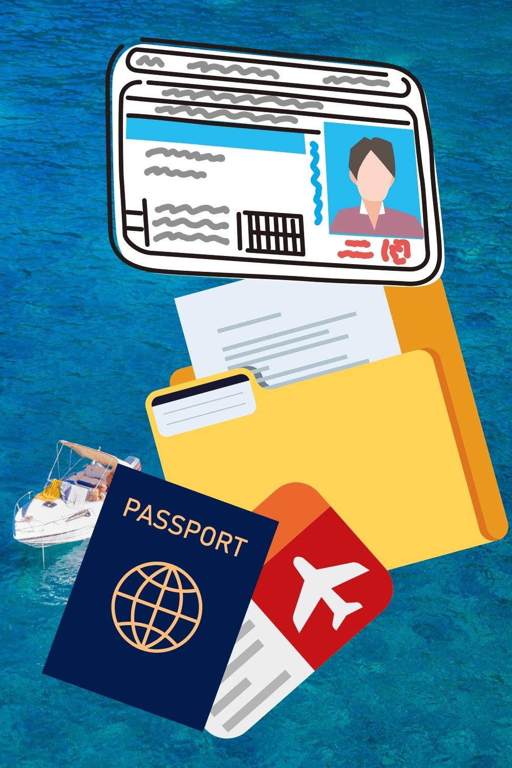 Cruise embarkation day documents passport boarding pass and travel paperwork